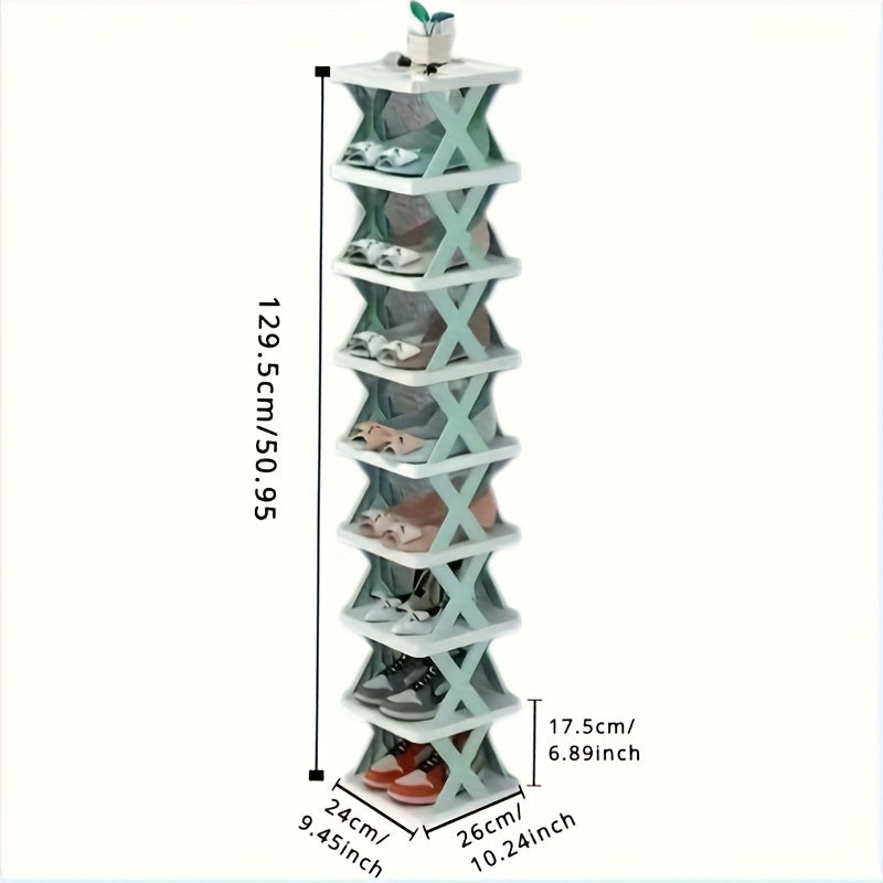 A Multi-Layer Space-Saving Foldable Shoe Rack, Suitable for Various Scenarios - a Compact And Lightweight Storage Box for Shoes.